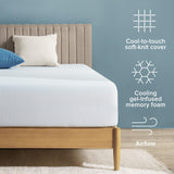 ZINUS 12 Inch Green Tea Cooling Memory Foam Mattress [New Version], Twin, Fiberglass Free, Medium Firmness, Cooling Gel Foam, Certified Safe Foams & Fabric, Mattress in A Box Zinus