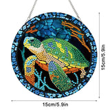 AiYuanzsh Sea Turtle Diamond Painting Hanging Pendant Kit, Special Shaped Diamond Dots Acrylic Ornament, DIY Diamond Art Pendant for Adults Home Wall Window Decoration Gift AiYuanzsh