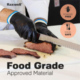 Raxwell BBQ Gloves - 6 Heat Resistant & Washable Cotton Liners + 100 Disposable Nitrile Food Prep Gloves - For Barbecue Smoking, Cooking & Hot Food Prep - Size Large Raxwell