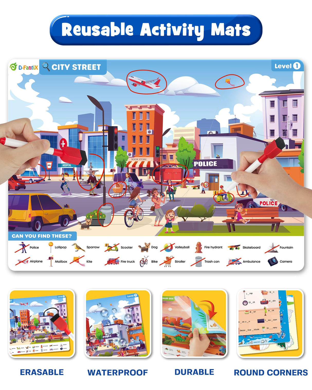 D-FantiX My Storybook Art Kit & Preschool Learning Activity - Search and Find Book D-FantiX