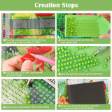 MXJSUA Dragon Diamond Painting Kits for Adults, 5D Green Dragon Diamond Art Kits for Beginners, DIY Full Drill Crystal Gem Painting Kits for Home Wall Decor 12x16 Inch MXJSUA