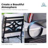 MFSTUDIO Patio Furniture Set, 6 Seats Half-Moon Curved Outdoor Sectional Sofa Conversation Set, Woven Rattan Patio Couch for Backyard, Garden, Deck MFSTUDIO