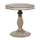 Deco 79 Wood Scroll Handmade Side End Accent Table Intricately Carved End Table, Side Table 28" x 28" x 30", Brown Deco 79
