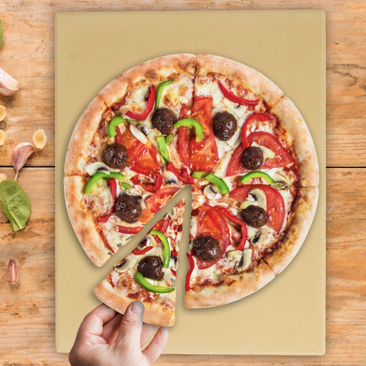 Pizza Stone for Oven Set - 15 x 12 inch Stone for Grill - PizzaMaking Accessories - Large Pizza Oven Stones, Baking Stones for Bread and Pizzas Culinary Couture