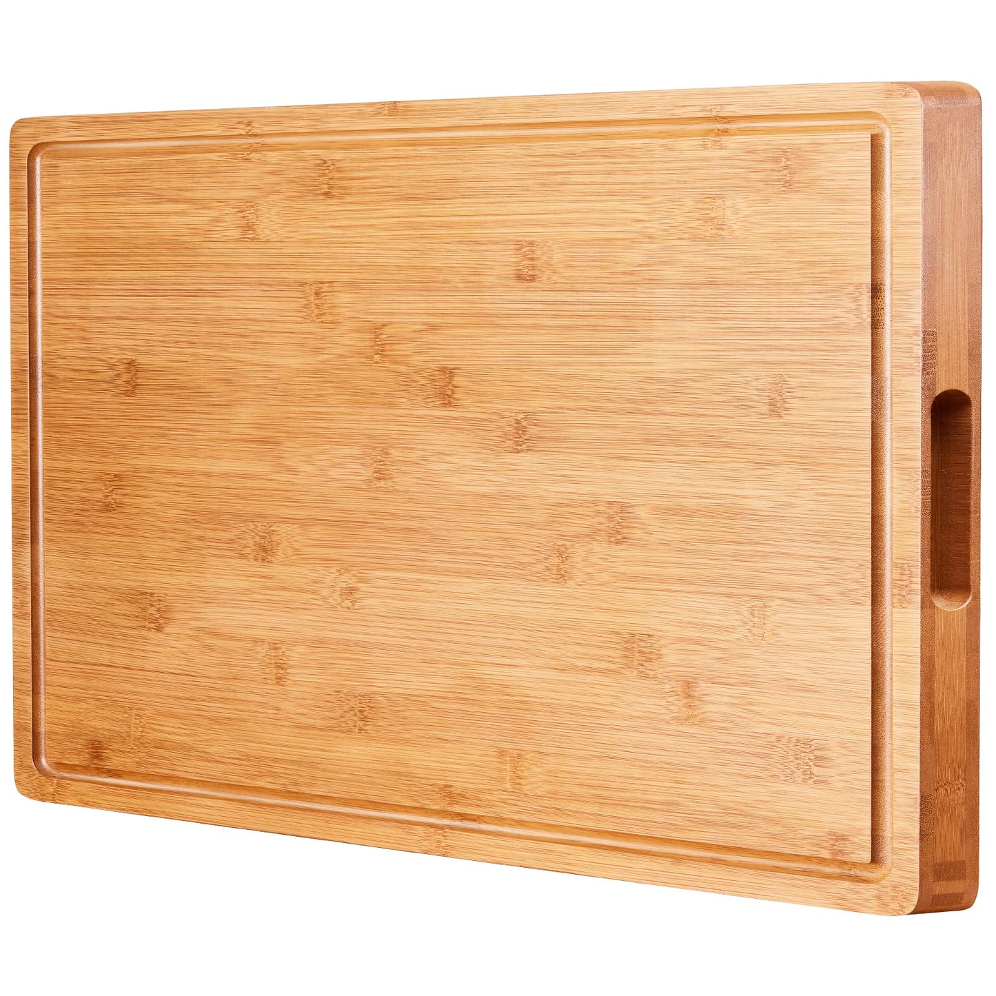 Large Bamboo Cutting Boards for Kitchen, BEZIA 20" x 15" Thick Butcher Block Countertop with Juice Groove, 100% Natural Bamboo Cheese Charcuterie