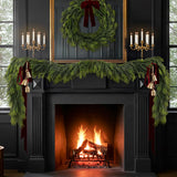 N&T NIETING 9FT Christmas Norfolk Pine Garland Real Touch Pine Artificial Garlands Faux Greenery Garland Winter Christmas Garland for Table Mantle Fireplace Indoor Outdoor Xmas Decorations (1 Pcs) N&T NIETING