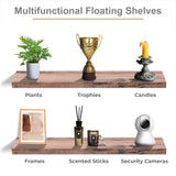 Sorbus Floating Shelves for Wall - 2 Long Floating Shelves for Bedroom, Kitchen, Living Room, Bathroom Shelves, Home Decor, Farmhouse - 35 x 9 Inch Wall Mounted Floating Shelves for Wall, Mahogany Sorbus