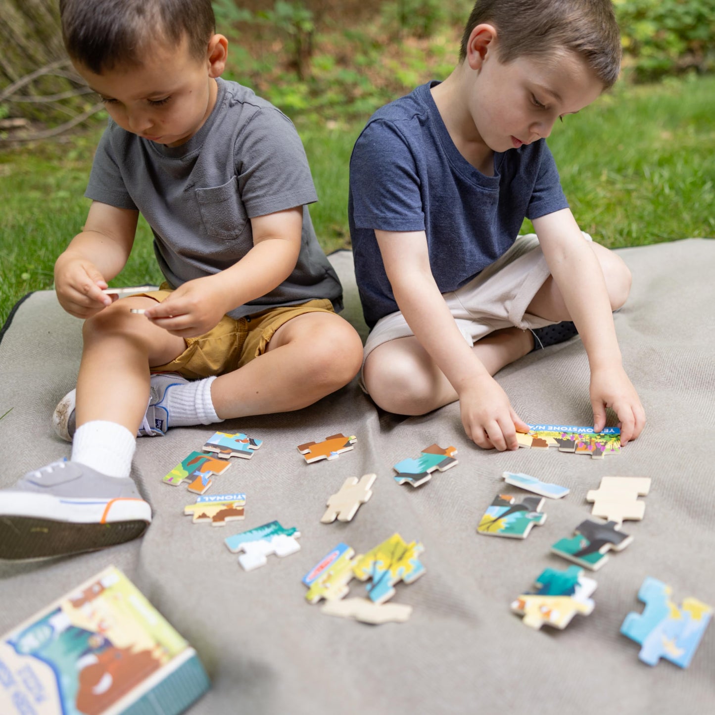 Melissa & Doug National Parks Yellowstone & Grand Canyon 24pc Jigsaw Puzzle Bundle for Boys and Girls Ages 3+