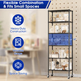 Homtell Adjustable 6-Tier Heavy Duty Wire Shelving Rack, 14" D x 24" W x 71" H Storage Shelves with Wheels, 750 lbs Capacity Rolling Metal Shelving for Garage, Pantry, Kitchen, Closet Homtell