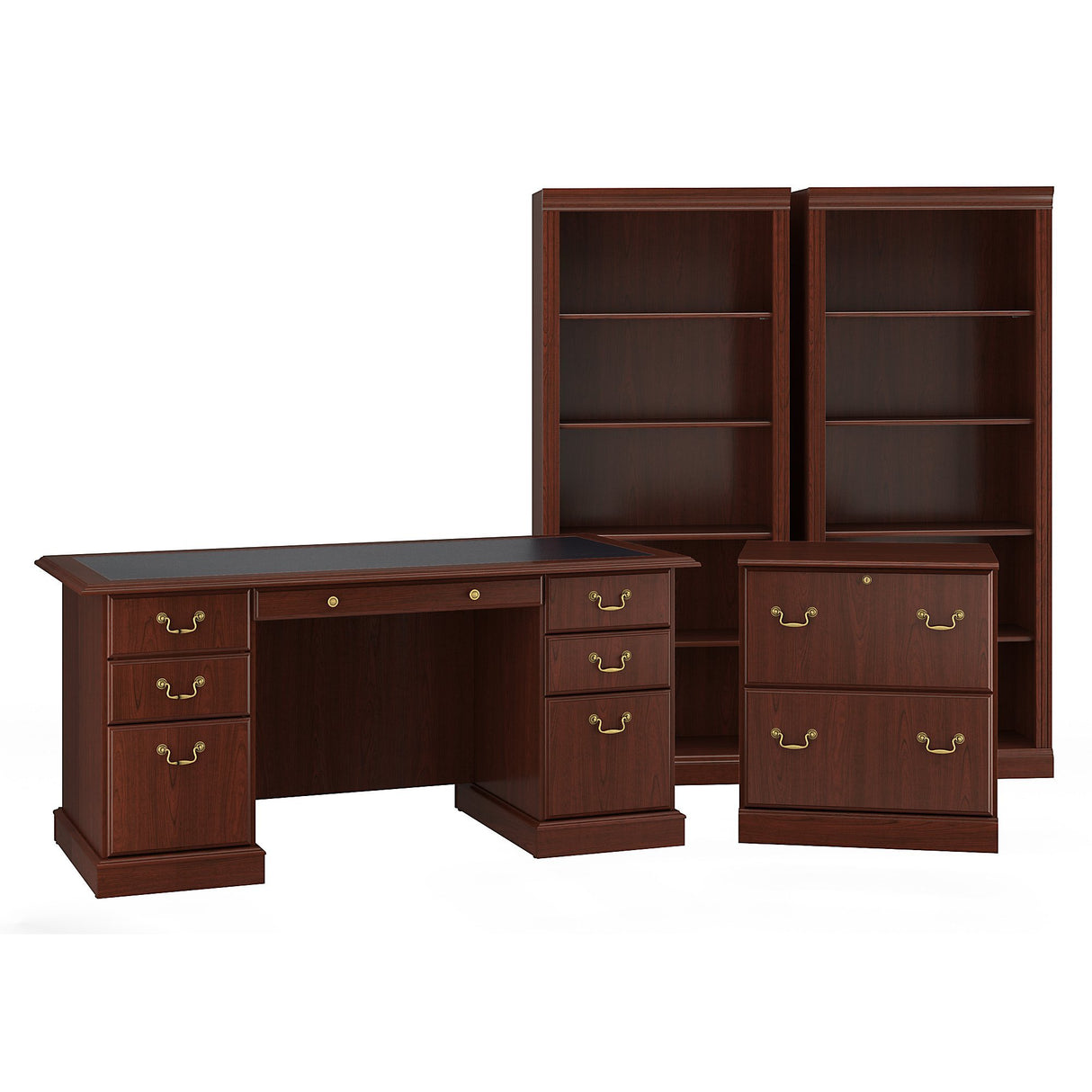 Bush Furniture Saratoga Home Office Desk, Brown Bush Business Furniture