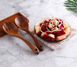 NAYAHOSE Wooden Spoons for Cooking, 6 Pcs Wooden Utensils for Cooking, Natural Teak Wood Non-Stick Cooking Spoons, Wood Utensils Set for Kitchen NAYAHOSE