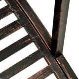 Outsunny 4’ Metal Arch Backyard Garden Bridge with Safety Siderails, Delicate Scrollwork, & Easy Assembly, Black Bronze Outsunny