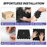 12 Pack Acoustic Panels 16" x 12" x 2", Sound Proof Foam Panels for Wall, High Density Fire Resistant Egg Crate Foam, Noise Dampening Sound Absorbing Soundproof Board for Music Home Studio Starfavor