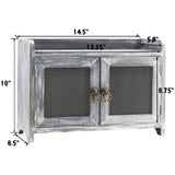 COLLECTIVE HOME - Storage Cabinet, Mini Countertop Cabinet, Wood Organizer for Kitchen Living Room Bedroom Bathroom Office with Magnetic Door, 14.5 x 6.5 x 10 (Gray) COLLECTIVE HOME