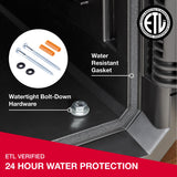 SentrySafe Fireproof and Waterproof Shelf Safe, Large Home or Office Safe with Dial Combination Lock and Override Key, 0.81 Cubic Feet, FPW082KSB SentrySafe