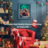 xackcme Red Truck Diamond Painting Kits for Adults, Christmas Diamond Art Kits for Adults, Round 5D Aurora Gem Art Kit for Adult DIY Crafts Kit Gift Home Wall Decor Gifts (16x12 inch) xackcme