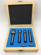MT1 Wood Lathe Live Center Drive Spur Cup 4pcs Set with 2Pcs Extra Replacement Tips with Good Quality Wooden Box Almhs
