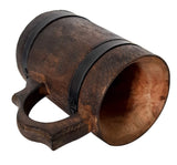 Vintage Handmade Brown Wooden Rustic Beer Mug Viking Wood Stein wood tankard coffee baverage party celebrational toast collectiblesBuy