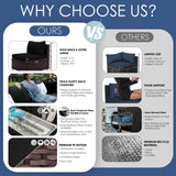 NICESOUL Outdoor Patio Furniture Set with Fire Pit Natural Gas/Propane, 29.3'' High-Back XL Large Conversations for Exteriors, 9-Seater Wide Deep Seating Rattan Sectional Sets, Brown and Black NICESOUL