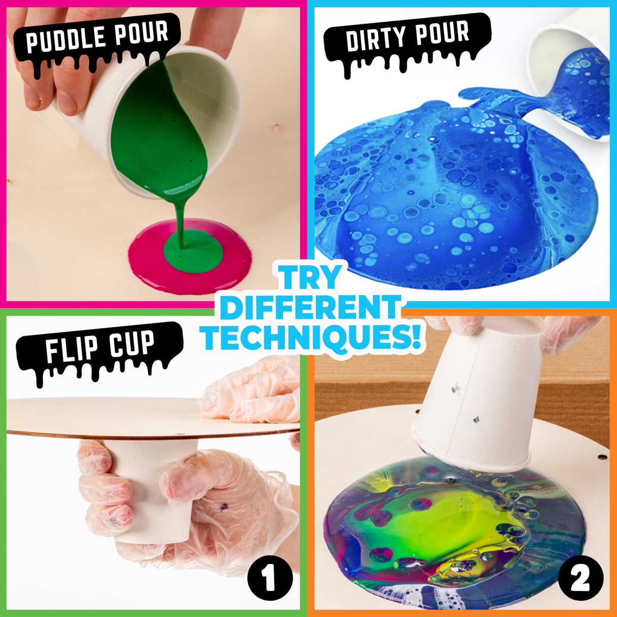 Original Stationery Color Craze Paint Pour Studio with Art Boards, Gold Sheets & Supplies – Fun Studio Set for Kids Ages 8 Original Stationery