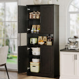 IDEALHOUSE Black Pantry Cabinet,70" Tall Kitchen Pantry Cabinet with Doors and Adjustable Shelves, Freestanding Cupboard, Tall Storage Cabinet for Bathroom, Dining Room, Living Room IDEALHOUSE