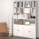 Giantex 71" Modern White Bookcase with Adjustable Storage and Anti-Tipping Features Giantex