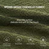 Quorflax 110.2" Curved Sectional Sofa,Luxury Wood Grain Chenille Fabric, Oversized Sectional Sofa,Compression Curved Couch for Living Room,No Assembly Needed (Green, 110.2 Inch) Quorflax