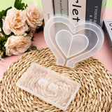 Jeffdad Large Photo Frame Resin Molds, Heart Shape Silicone Mold for Photo Frames Making, DIY Picture Frame Display Unique Mold for Resin Casting Art Crafts Table Home Decor Gift Jeffdad