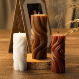 2 Pack Spiral Wave Resin Casting Molds - Silicone for 3D Animal Candle Making ESEENS