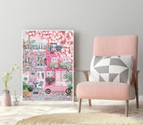 Sakura City Diamond Painting Kits for Adults, 5D Diamond Art Painting by Numbers Kits, DIY Flowers Diamond Dots Art Kits, Full Round Drill Diamond Art Kits for Adults for Home Wall Decor, 12x16 inch GUMITOON