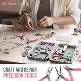 Hi-Spec 17pc Jewelry Making Tool Kit & 600pc Findings Accessories Box Set. Pliers & Wires for Handmade Bracelets, Necklaces, Earrings and Charms Arts & Crafts Hi-Spec