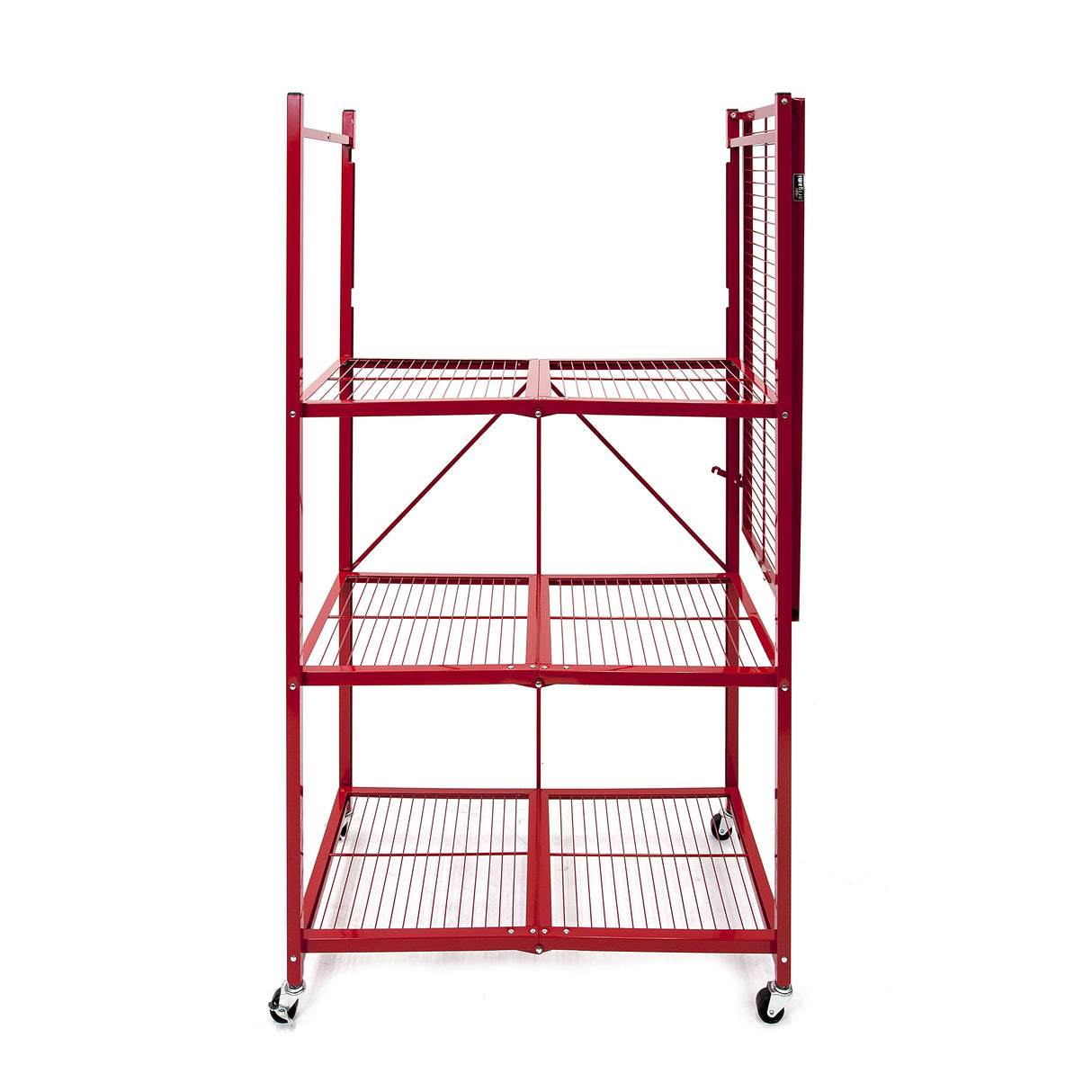Origami R5 Foldable 4-Tier Garage Shelving Heavy Duty Shelving with Wheels, Metal Storage Rack Holds 1000 pounds, Garage Storage Rack & Organization, Storage Shelving (Red, R5) Origami