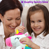 KRAFUN Beginner My First Unicorn Sewing Kit for Kids Art & Craft, Doll Plushie Animal, Instructions & Plush Felt Materials for Learn to Sew, Embroidery, Age 7 8 9 10 11 12 KRAFUN