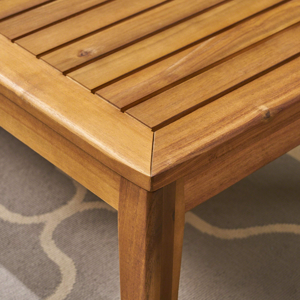 Christopher Knight Home Grenada Sectional Sofa Set | 5-Piece 3-Seater | Includes Coffee Table and Ottoman | Acacia Wood Frame | Water-Resistant Cushions | Teak and Beige, Finish Christopher Knight Home