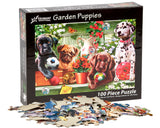 Garden Puppies Jigsaw Puzzle 100 Piece by Vermont Christmas Company - Large, Interlocking Pieces - Unique, Randomly Shaped Pieces - Perfect for Kids and Seniors Vermont Christmas Company
