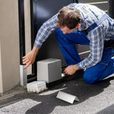 4 Pcs 5.91 x 1.77 Inch Garage Door Seal Garage Door Guards Weatherproofing Garage Door Shield Seal Strip Door Sweep Barrier with Adhesive Tape for Garage Indoor Outdoor Home Lounsweer