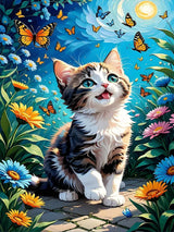 Cat Diamond Art Kits for Adults - Cute Cat Diamond Painting Kits for Adults Beginners,5D Full Drill Diamonds Arts Crafts for Home Wall Decor 12x16 Inch Generic