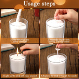 Conelist 100 Pack 2 Inch Cotton Wicks for Sand Candles Making White 100% Natural Cotton Candle Wicks, Low Smoke, No Lead and Metal for Candle Making DIY Conelist