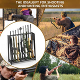 Semohop Gun Racks, Floor Gun Rack Indoor, Wooden Free Standing Rifle Racks, Vertical Shotgun Display Stand for Home or Garage Safe Hunting Gun Storage - Holds up to 9 Long Guns, Gifts for Dad Semohop