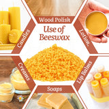 MicCai Yellow Natural Beeswax Pellets 5LB, Organic Beeswax, Beeswax for Candle Making, Body, Skin Care DIY, Lip Balm, Soap and Lotion Making Supplies MicCai