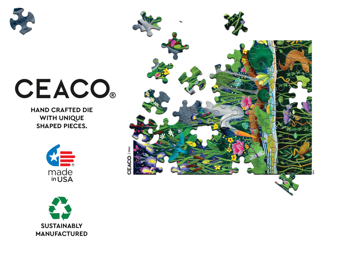 Ceaco - Glow in The Dark - The Garden of Earthly Delights - 750 Piece Jigsaw Puzzle Ceaco