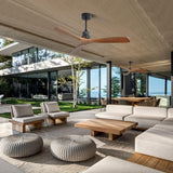 Sofucor 52 Inch Solid Wood Ceiling Fan without Light 3 Blades Ceiling Fan No Light with Remote, 6 Speeds with Reversible DC Motor for Living Room Bedroom Patio With Cover Sofucor