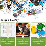 500 Piece Puzzle for Adults-Cats and Flowers | Recycled Cardboar Jigsaw Puzzles 500 Pieces | Challenging Family Activity Great Gift Idea for Family Friends | Difficult Puzzles Size 20.5 x 15 inches Edsjegn