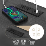 DWVO Cat Litter Box Enclosure for 2 Cats, Litter Box Furniture Hidden with Power Outlet & LED Light, Wooden Cat Cabinet TV Stand Furniture w Double Rooms for Indoor Cats, 59" L x15.7 W x27.5 H, Oak DWVO