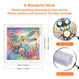 Acudotr Diamond Painting Kits for Adults Dragonfly, 5D Special Shape Diamond Art Kits for Beginners, Crystal Rhinestones Diamond Painting for Home Wall Decoration, 12×12 Inch Acudotr