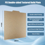 CCTREE Double Sided Textured PEI Sheet for QIDI X-PLUS3, PEI Spring Steel Build Plate Flexible Print Bed Removable Surface Platform for QIDI X-PLUS3, Crealty Ender 7 3D Printers, 280 * 280mm CCTREE