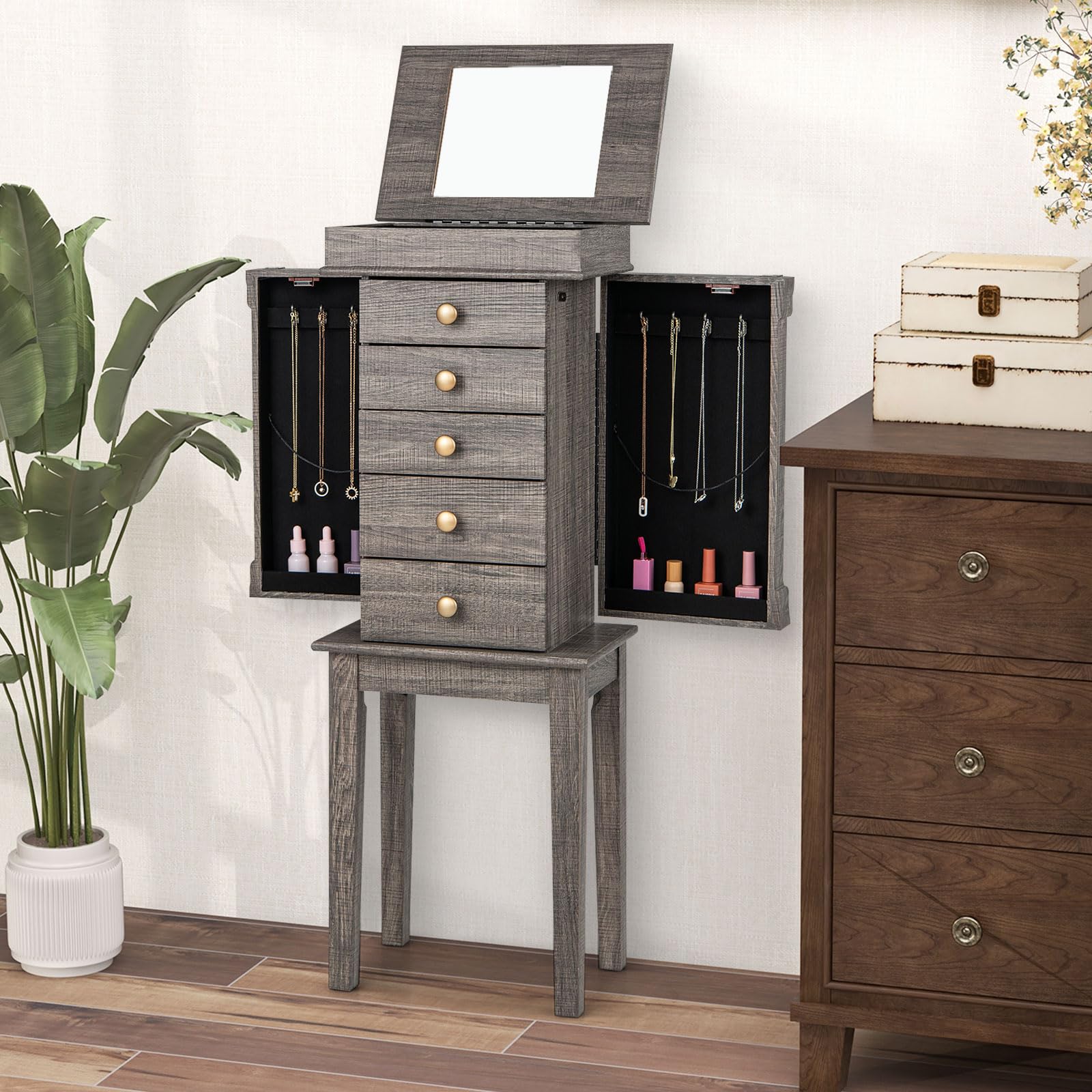 GOFLAME Standing Jewelry Armoire - Thumbnail 2