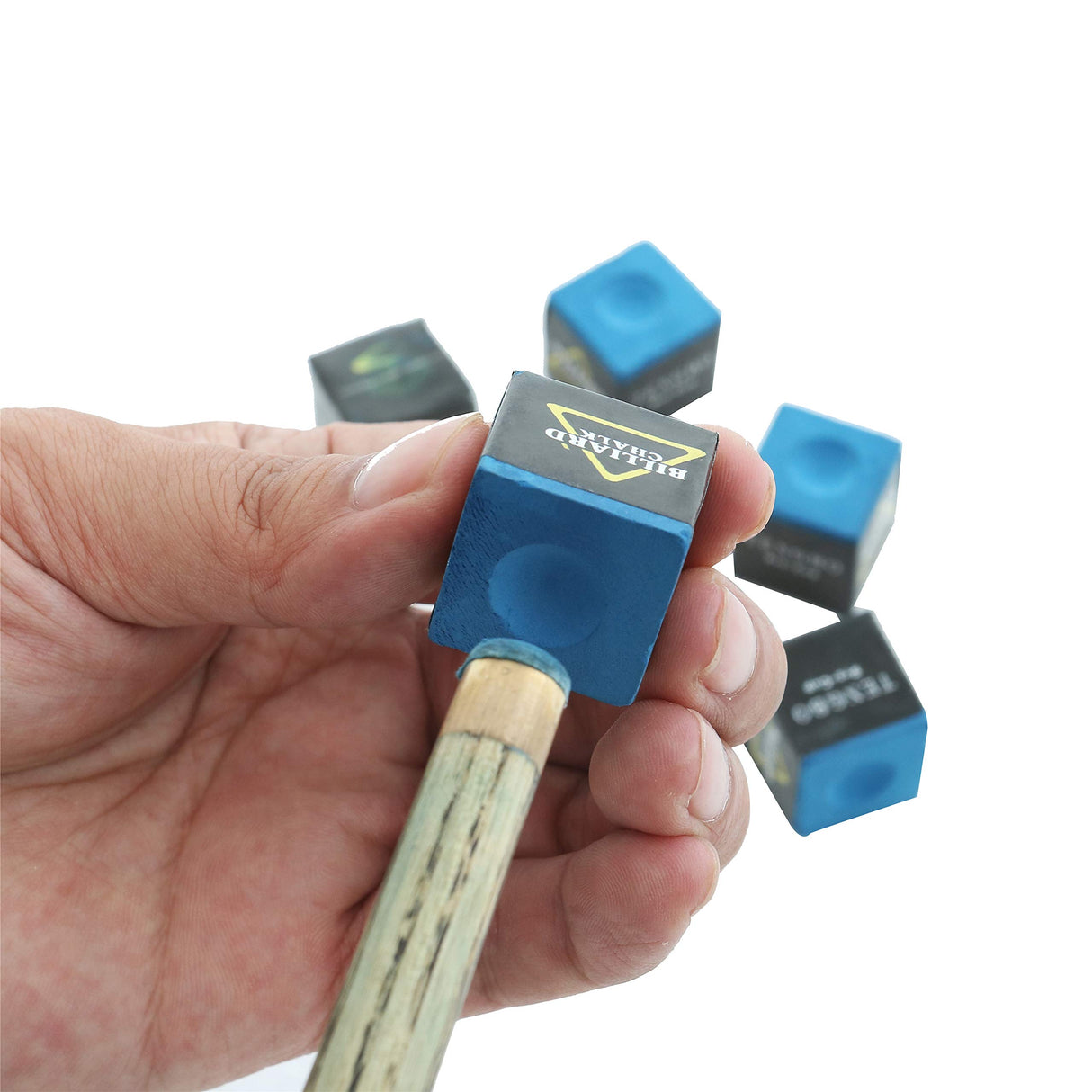 Billiard Balls Set, Pool Table Triangle Ball Rack and 9-Ball Diamond Rack (Wood), 5 Cue Chalks and 2 Table Spot Stickers - Pool Table Accessories BETTERLINE