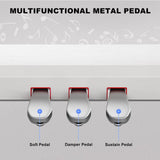 UMOMO U-710 Digital Piano with Duet Bench, 88 Key Electric Piano for Beginner/Adults with Padded Piano Bench+Music Stand+Power Adapter+3-Pedal UMOMO