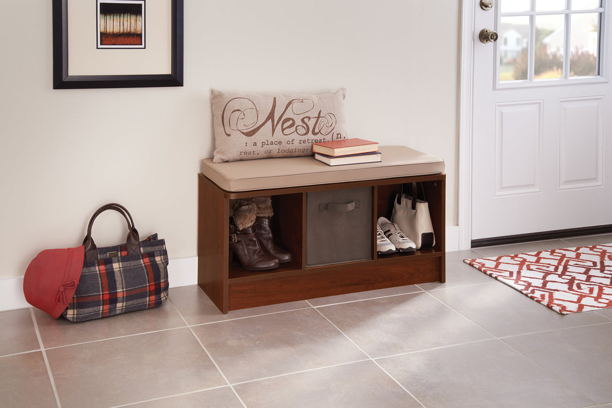 ClosetMaid 1309 3-Cube Storage Bench, Dark Cherry ClosetMaid